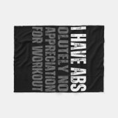 Couverture Polaire Funny Abs Humour (Devant (Horizontal))