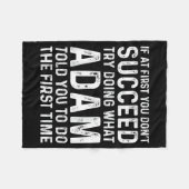 Couverture Polaire Funny Adam If At First You Don't Succeed Try Doing (Devant (Horizontal))