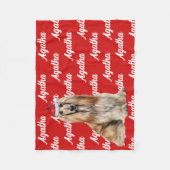 Couverture Polaire Funny Afghan Hound Dog Name Patterned Christmas (Devant)
