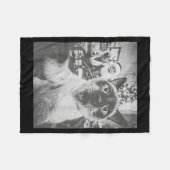 Couverture Polaire Funny Ai Siamese Cat Selfie With Santa Claus Chris (Devant (Horizontal))