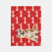 Couverture Polaire Funny Akita Dog Name Patterned Christmas (Devant)