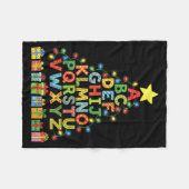 Couverture Polaire Funny Alphabet Christmas Tree Graphic Abc A-z Teac (Devant (Horizontal))
