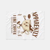 Couverture Polaire Funny Apparently, I Like Coffee Barista (Devant (Horizontal))