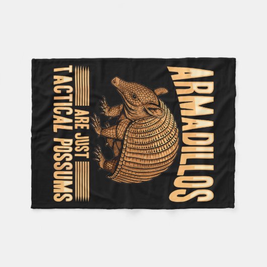 Couverture Polaire Funny Armadillo Animal Armadillos Are Just Tactica (Devant (Horizontal))