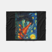 Couverture Polaire Funny Art Japanese Monster Kaiju In Van Gogh Starr (Devant (Horizontal))