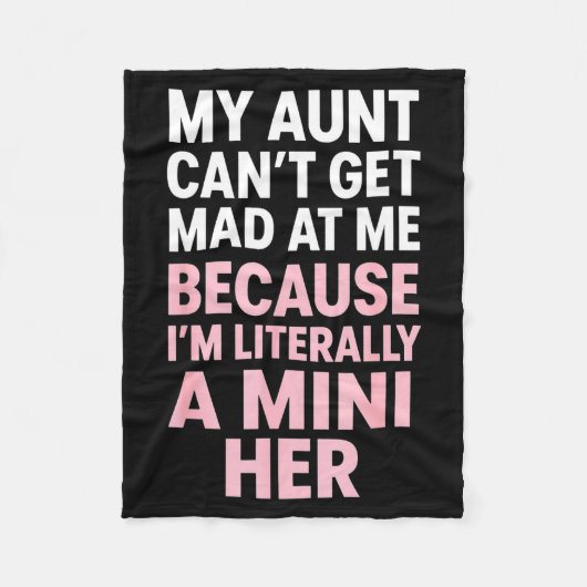 Couverture Polaire Funny Aunt Niece Mini Her Matching Family Quote  (Devant)