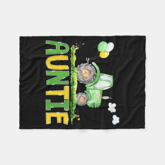 Couverture Polaire Funny Auntie Birthday Boy Tractor Farm Truck Match (Devant (Horizontal))