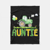 Couverture Polaire Funny Auntie Birthday Boy Tractor Farm Truck Match (Devant)