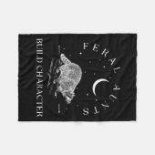 Couverture Polaire Funny Auntie Feral Aunts Build Character Raccoon L (Devant (Horizontal))