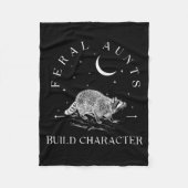 Couverture Polaire Funny Auntie Feral Aunts Build Character Raccoon L (Devant)