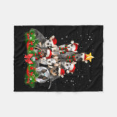 Couverture Polaire Funny Australian Cattle Dog Dog Christmas Tree - B (Devant (Horizontal))