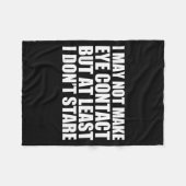 Couverture Polaire Funny Autism Sarcasm I May Not Make Eye Contact Do (Devant (Horizontal))