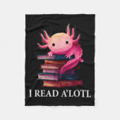 Couverture Polaire Funny Axolotl Book Lover Librarian Reading Library (Devant)