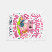 Couverture Polaire Funny Axolotl Premier Jour De La 2E Année Question (Devant (Horizontal))