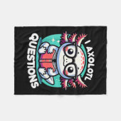 Couverture Polaire Funny Axolotl Questions Cute Axolotl  (Devant (Horizontal))