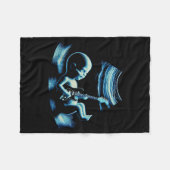 Couverture Polaire Funny Baby Guitar Player Rock Music Pregnancy Anno (Devant (Horizontal))