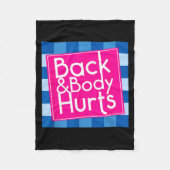 Couverture Polaire Funny Back Body Hurts Quote Exercise Workout Gym  (Devant)