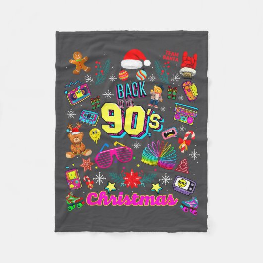 Couverture Polaire Funny Back To 90's Christmas Nostalgia Quotes Grap (Devant)
