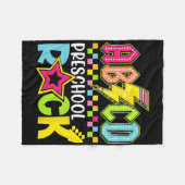 Couverture Polaire Funny Back To School Lightning Bolt Preschool Rock (Devant (Horizontal))