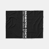 Couverture Polaire Funny Badminton Entraîneur Définition Badminton En (Devant (Horizontal))