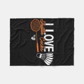 Couverture Polaire Funny Badminton Humour Smash Shuttle Birdie Sport  (Devant (Horizontal))