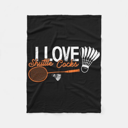 Couverture Polaire Funny Badminton Humour Smash Shuttle Birdie Sport  (Devant)