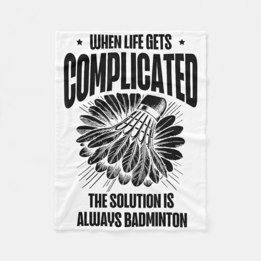 Couverture Polaire Funny Badminton Player Love Shuttle Design  (Devant)