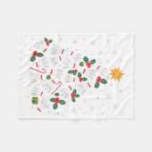 Couverture Polaire Funny Badminton Xmas Tree Lights Santa Men Women C (Devant (Horizontal))