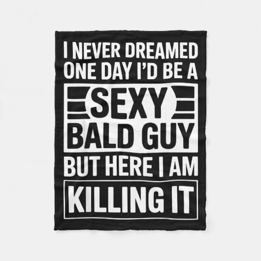 Couverture Polaire Funny Bald Man Art For Men Boys Bald Dad Bald Guy (Devant)