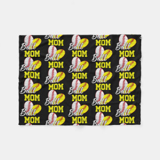 Couverture Polaire Funny Ball Mom Softball Baseball Gifts For Women