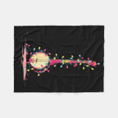 Couverture Polaire Funny Banjo Christmas Graphics Lights Lover Player (Devant (Horizontal))