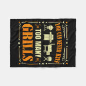 Couverture Polaire Funny Barbecue Grilling You Can Never Have Too Man (Devant (Horizontal))