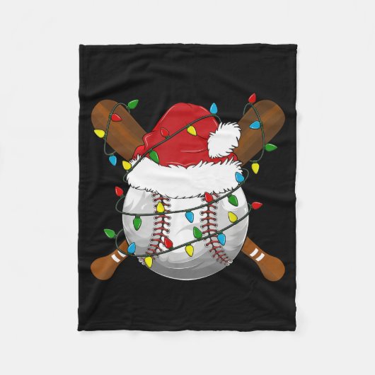 Couverture Polaire Funny Baseball Christmas Matching Family Pajamas X (Devant)