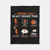 Couverture Polaire Funny Basketball Things I Do In My Spare Time Bask (Devant)