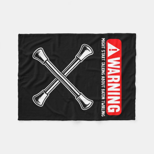 Couverture Polaire Funny Baton Twirling (Devant (Horizontal))