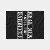 Couverture Polaire Funny Bbq Grilling Gift Shirt Real Men Smell Like  (Devant (Horizontal))