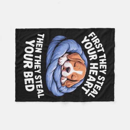 Couverture Polaire Funny Beagle Design For Men Women Hound Beagle Dog (Devant (Horizontal))