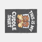 Couverture Polaire Funny Beaver Couple This Is My Cuddle  (Devant (Horizontal))
