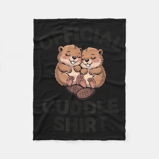 Couverture Polaire Funny Beavers Hugging Cuddle  (Devant)