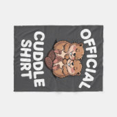Couverture Polaire Funny Beavers Hugging Cuddle  (Devant (Horizontal))