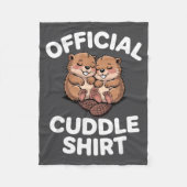 Couverture Polaire Funny Beavers Hugging Cuddle  (Devant)