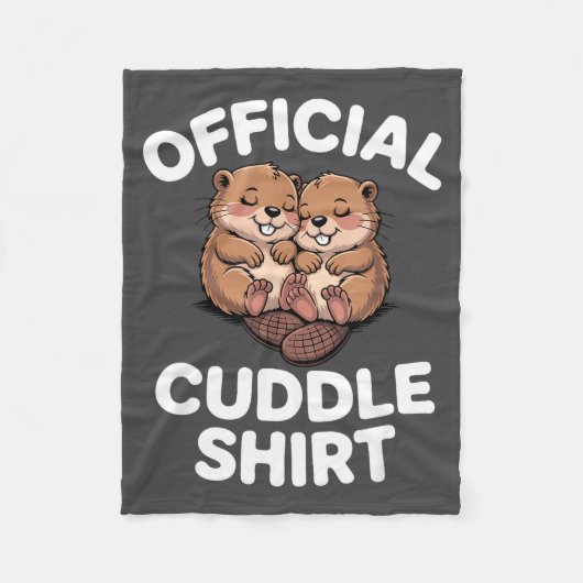 Couverture Polaire Funny Beavers Hugging Cuddle  (Devant)