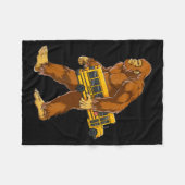 Couverture Polaire Funny Bigfoot Bus Driver Sasquatch School Bus Love (Devant (Horizontal))