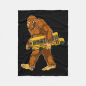 Couverture Polaire Funny Bigfoot Bus Driver Sasquatch School Bus Love (Devant)
