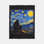 Couverture Polaire Funny Bigfoot Graphic Van Gogh Style Sasquatch Sta (Devant)
