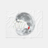 Couverture Polaire Funny Bigfoot Santa Moon Christmas Lights Xmas Sas (Devant (Horizontal))