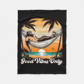 Couverture Polaire Funny Bigfoot Sasquatch Hawaiian Retro Beach Vacat (Devant)