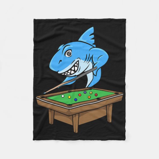 Couverture Polaire Funny Billard Pool Shark Hall Snooker Joke Billi (Devant)