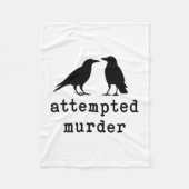 Couverture Polaire Funny Bird Attempted Murder Crow Tee  (Devant)