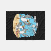 Couverture Polaire Funny Bird Playing Volleyball Mine Game Day Vibes (Devant (Horizontal))